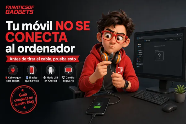 Por qué tu móvil no se conecta al ordenador (y qué probar antes de tirar el cable)