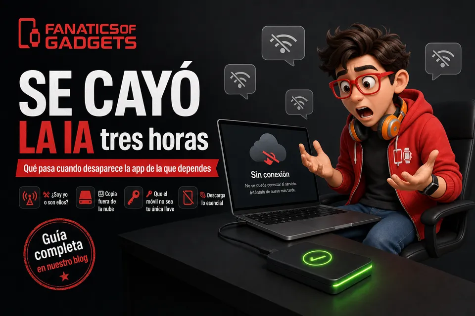 Se cayó la IA tres horas: qué pasa cuando desaparece la app de la que dependes
